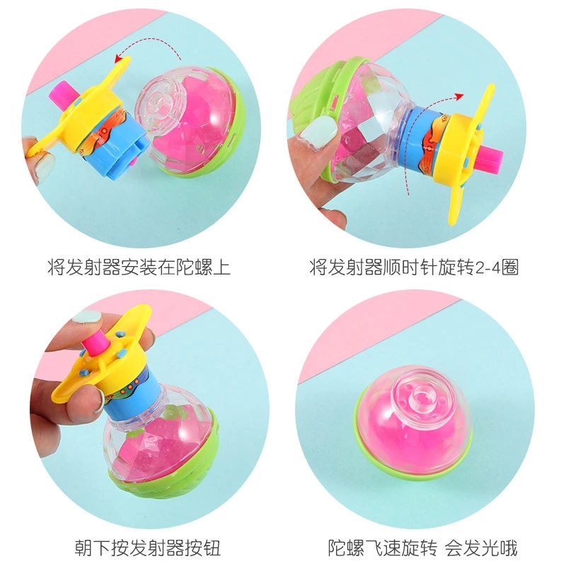 Wholesale of new children's small toy gyroscopes from Yiwu manufacturers at night market stalls, luminous high-speed gyroscopes Application Scenario