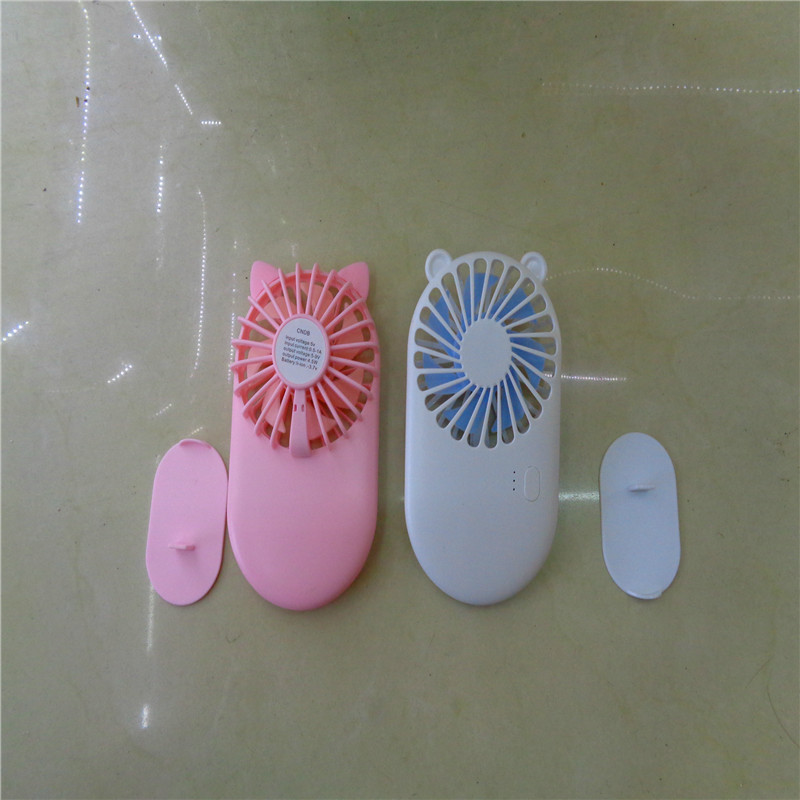 Mini portable fan with ears, handheld fan, dormitory, student bed, office charging USB fan, factory direct sales details Picture