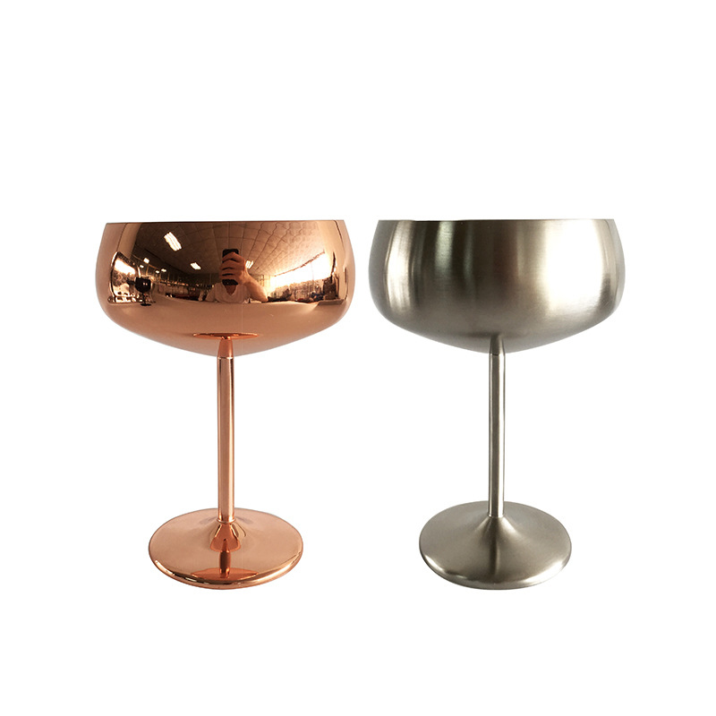 We have copper-plated stainless steel bars, KTVS, Martell cups, tall red wine glasses, creative cold drink cups, mugs, beer mugs, coffee cups, stainless steel cups, bar supplies, cocktail cups and stainless steel cups in stock details Picture