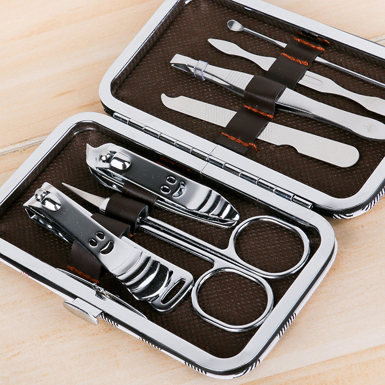 Nail clipper set manufacturer direct sales upgrade Smile 7-piece set New nail clipper set custom nail art set details Picture