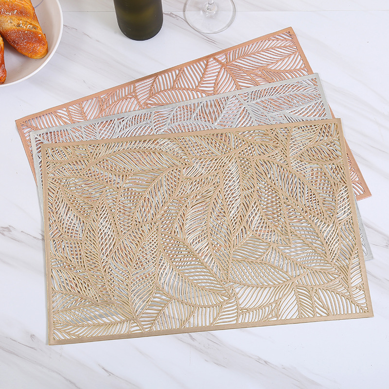 Perforated table MATS, PVC thickened Western placemats, Nordic style simple waterproof and anti-slip coasters, heat insulation pads wholesale customization Specification drawing