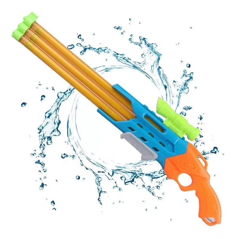 Summer's new pull-out three-tube water cannon, water gun, children's toy wholesale, hot selling water pump, drift water pump Specification drawing