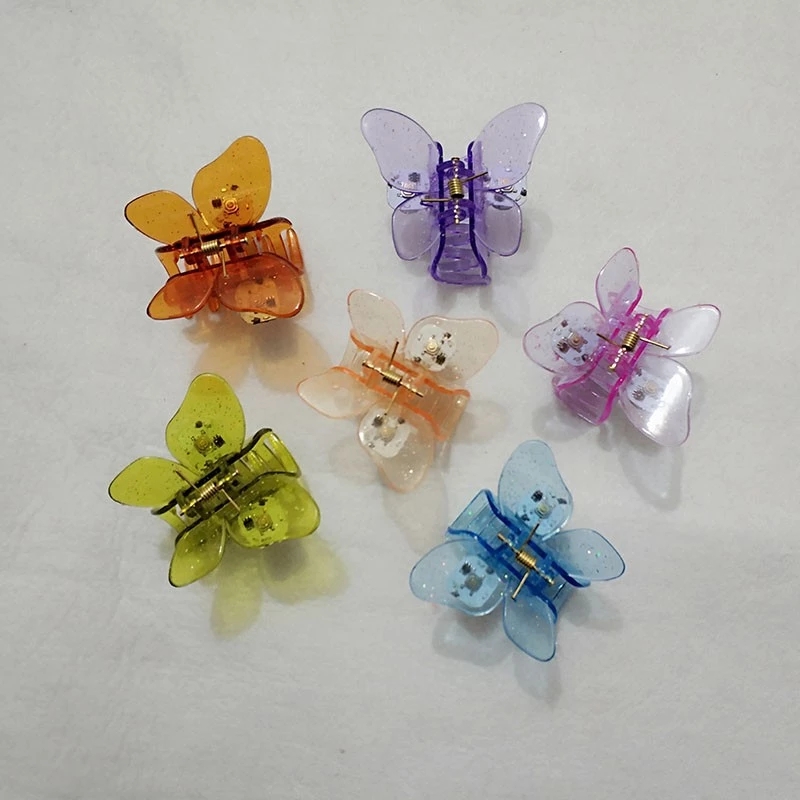 New best-selling products: LED flashing color butterfly grab clip, street stall night market children's luminous hair clip Item Picture