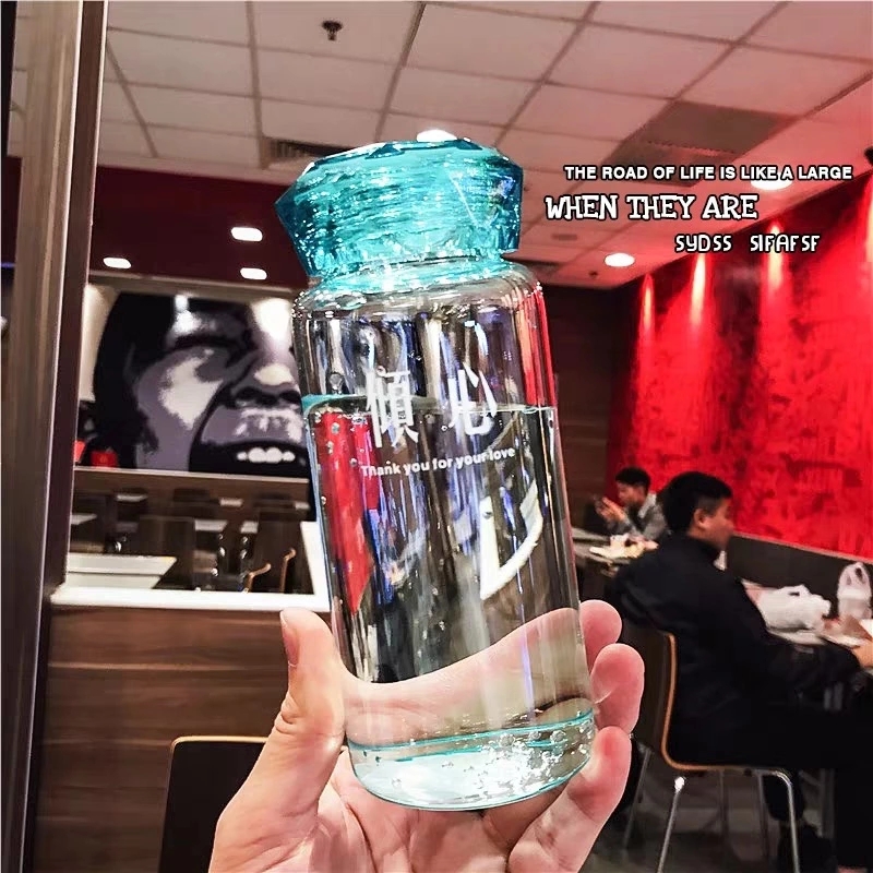 Customized logo creative gift cups, new gift water cups, crystal diamond cups, glass cups, advertising cups wholesale Specification drawing