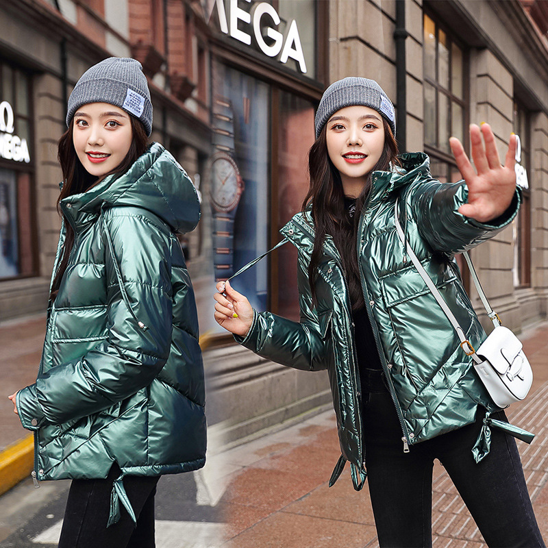 Shiny cotton-padded jacket for women, short Korean-style loose winter cotton-padded jacket, 2020 new style thickened ins cotton-padded jacket winter coat Application Scenario
