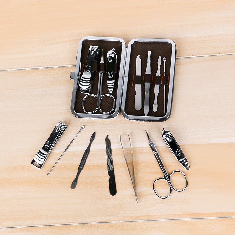 Nail clipper set manufacturer direct sales upgrade Smile 7-piece set New nail clipper set custom nail art set Specification image