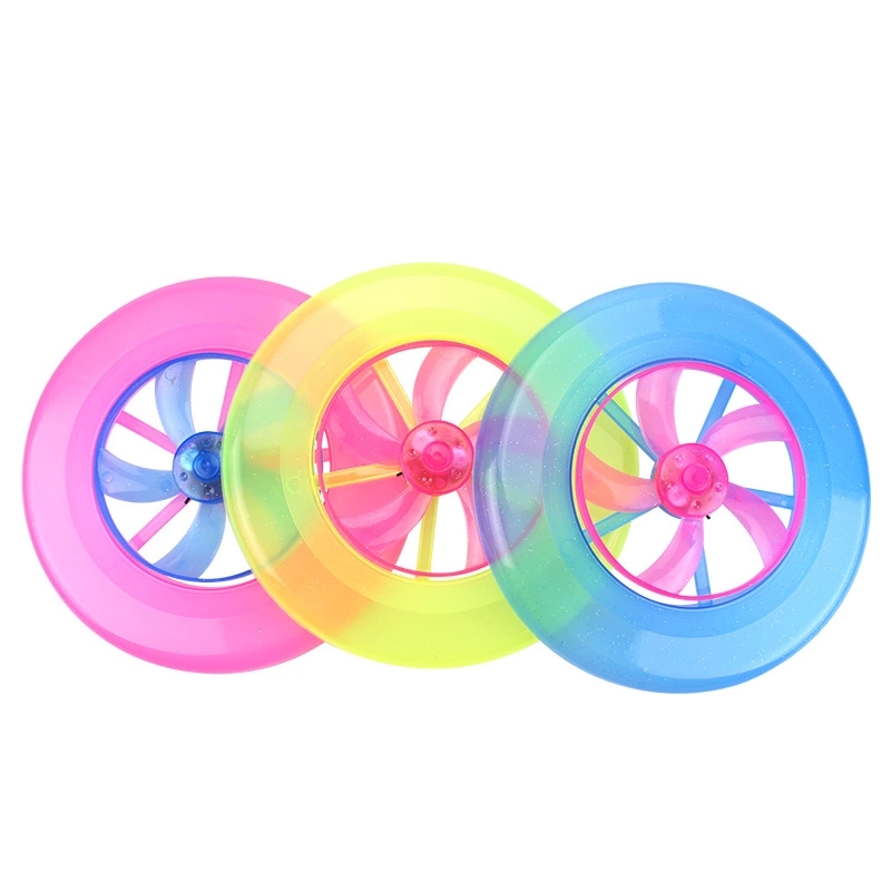 New led flash frisbee with fan blades, beach square illuminated toy flash flying saucer, outdoor sports frisbee Item Picture