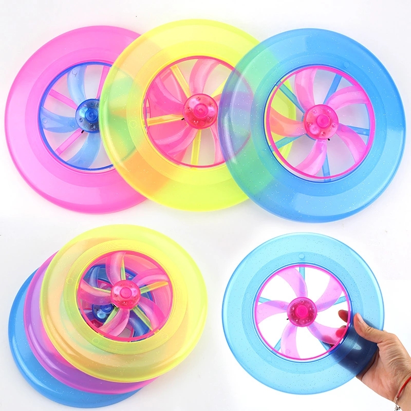 New led flash frisbee with fan blades, beach square illuminated toy flash flying saucer, outdoor sports frisbee Application Scenario