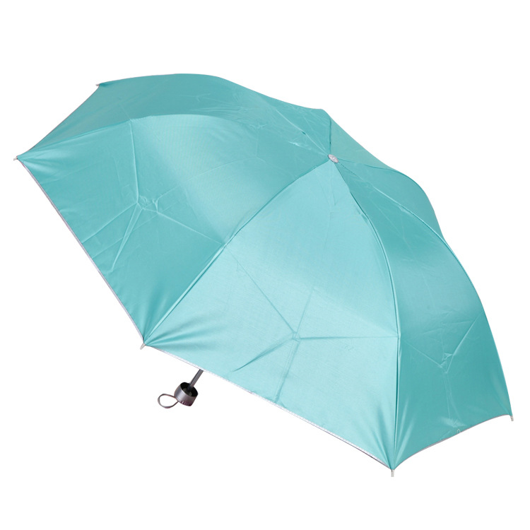 7K creative umbrellas, custom-made three-fold inverted pole sun umbrellas, sunshade umbrellas factory, hot-selling silver plastic umbrellas Item Picture