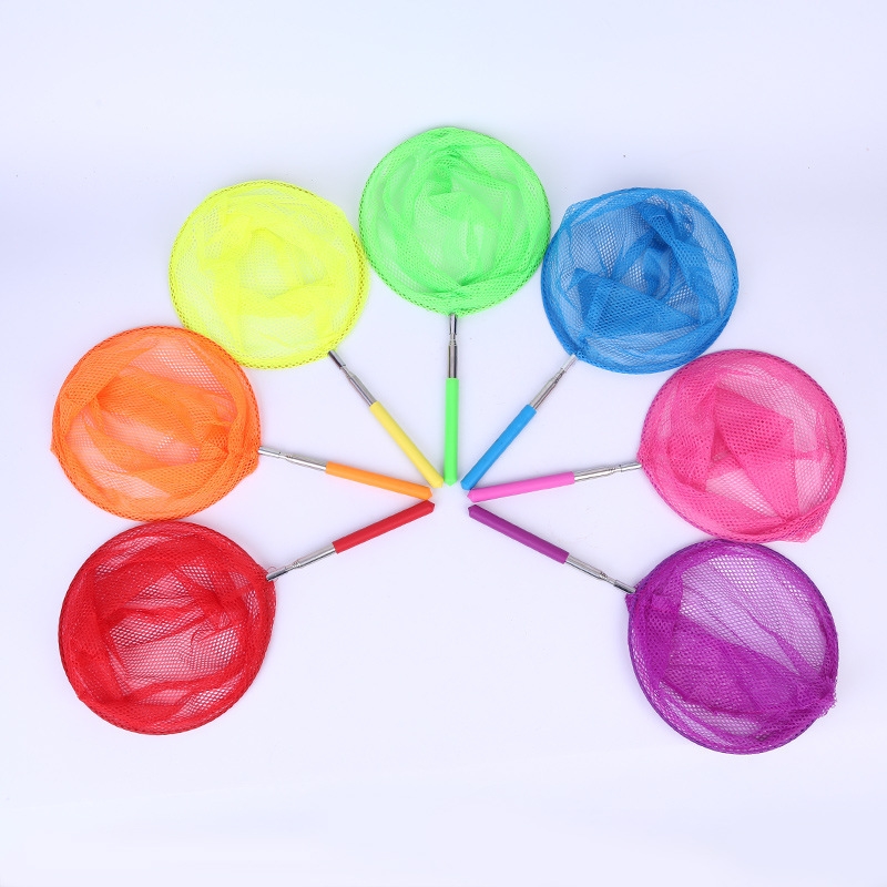 Children's fishing nets and insect nets are selling well. Summer outdoor fishing and water play tools, fishing nets, retractable stainless steel nets full figure