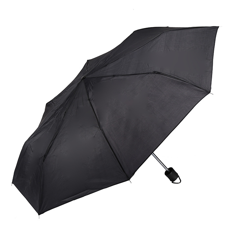 8K solid color umbrella, simple household mini portable three-fold umbrella, special promotion gift advertisement, folding umbrella Item Picture