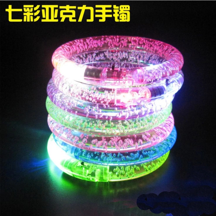 Factory direct sales of LED light-emitting flash bracelets, acrylic light-emitting bracelets, beaded bracelets and fluorescent light-emitting bracelets full figure