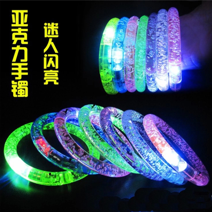 Factory direct sales of LED light-emitting flash bracelets, acrylic light-emitting bracelets, beaded bracelets and fluorescent light-emitting bracelets details Picture