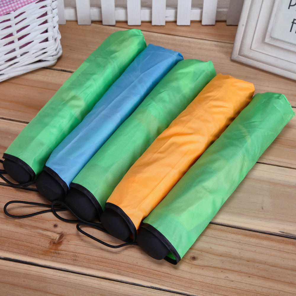 Baked black paint Apollo Rainbow folding umbrella with ruffled edge decoration, a creative three-fold umbrella for both sunny and rainy days Specification image