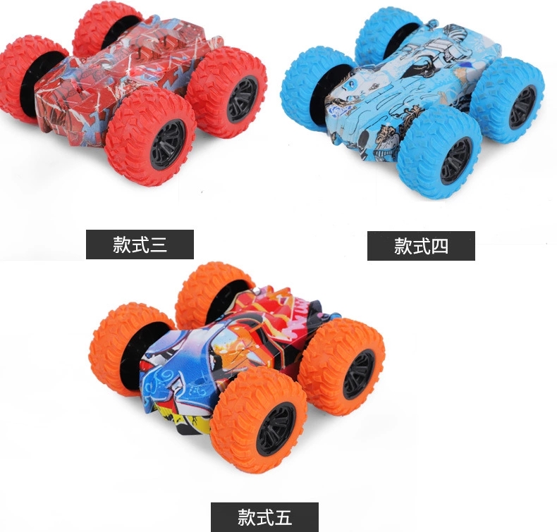 Cross-border new products: Climbing double-sided dual-inertia vehicle, four-wheel drive off-road graffiti toy vehicle, rotating stunt swing vehicle model details Picture