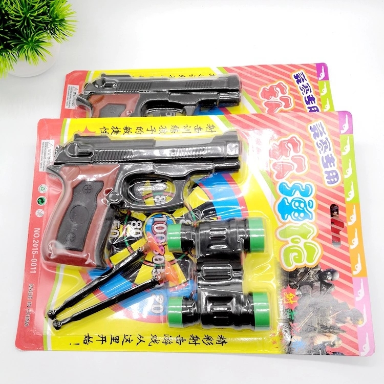 A new type of children's soft bullet gun toy is selling well at the street stall. It comes with a set of soft bullet guns, suction cups and telescopes Application Scenario