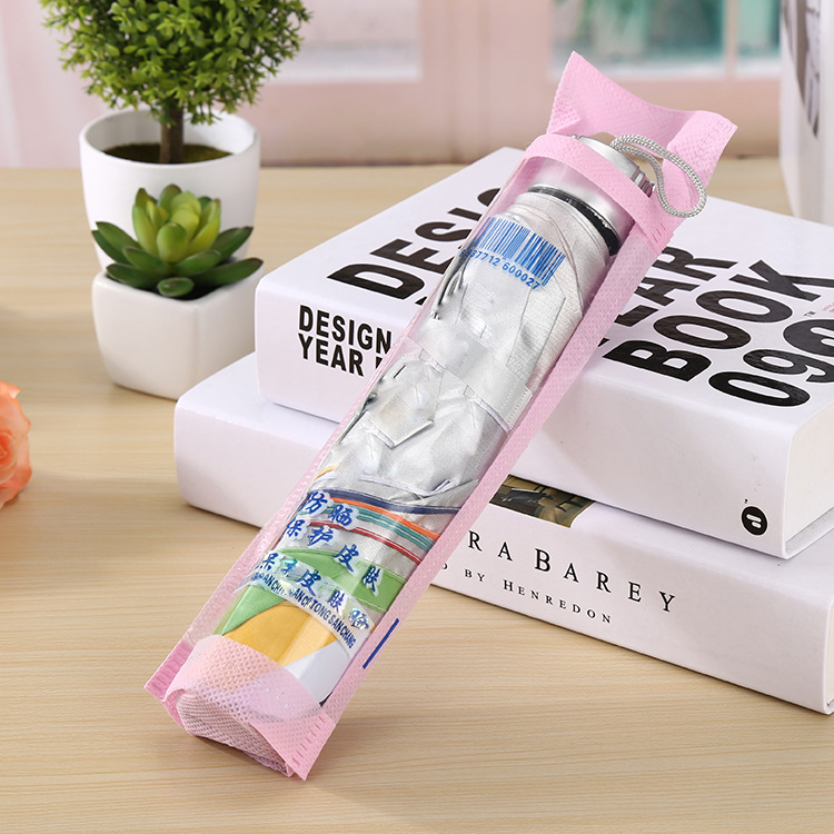 Korean version creative umbrella manufacturer direct sales portable rainbow silver gel sun protection umbrella gift advertisement folding umbrella details Picture