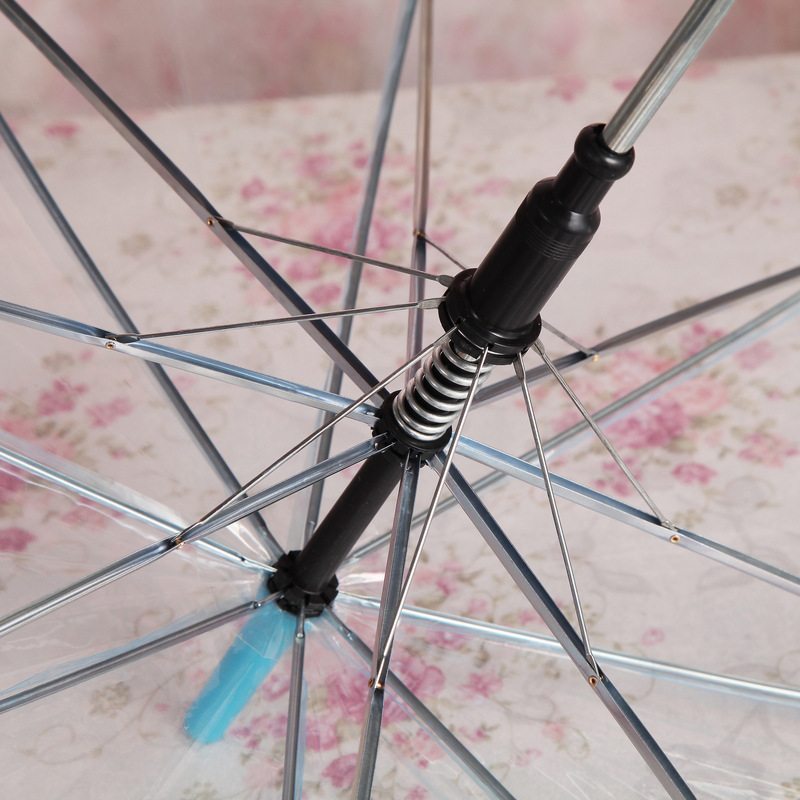 Wholesale of colorful transparent umbrellas, eco-friendly umbrellas, automatic long-handled gift umbrellas, advertising umbrellas, ten-yuan store supply Specification image