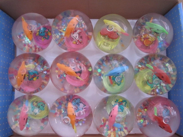 5.5cm crystal elastic ball factory direct sales and wholesale of luminous elastic balls, low-price children's toy balls, hot sales at street stalls full figure