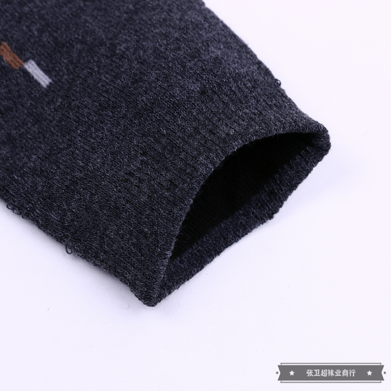 The black and gray main color series of men's business cotton long socks are comfortable, breathable and odor-resistant men's cotton socks details Picture