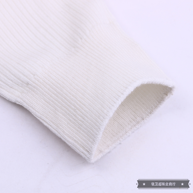 This white men's long sock is made of cotton, simple sports socks, breathable, odor-resistant, sweat-absorbing, running and basketball socks Specification image