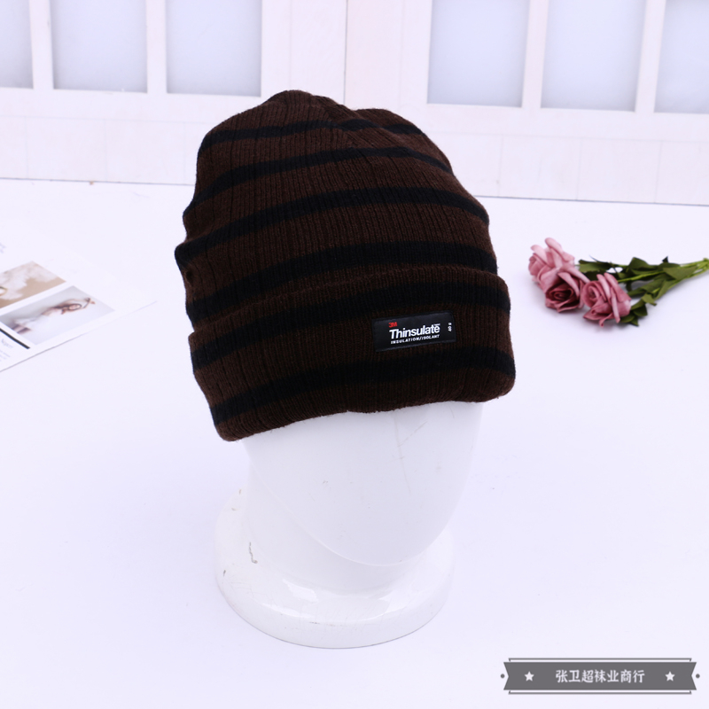 Men's winter warm woolen hat, thickened ear-protecting knitted hat, outdoor windproof ski hat, cold hat Item Picture