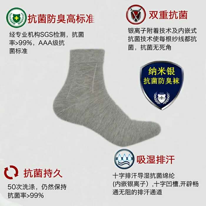Internet-famous best-selling combed cotton nano men's socks, invisible socks, boat socks, and street stall socks Item Picture