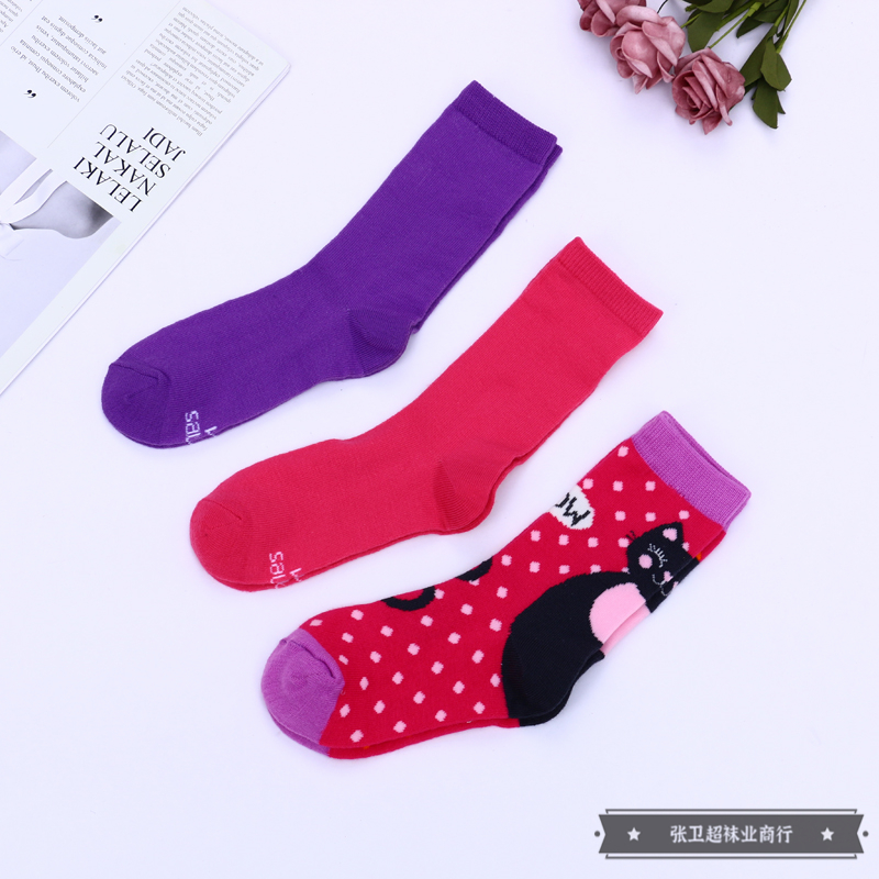 36-40 size multi-color matching women's fashionable cotton socks, European and American fashion street couple long tube skateboard socks Specification image