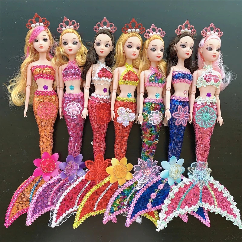 Luminous Mermaid 30 cm Educational toy, Mermaid doll, girl Playing house, street stall bestseller bjd Application Scenario
