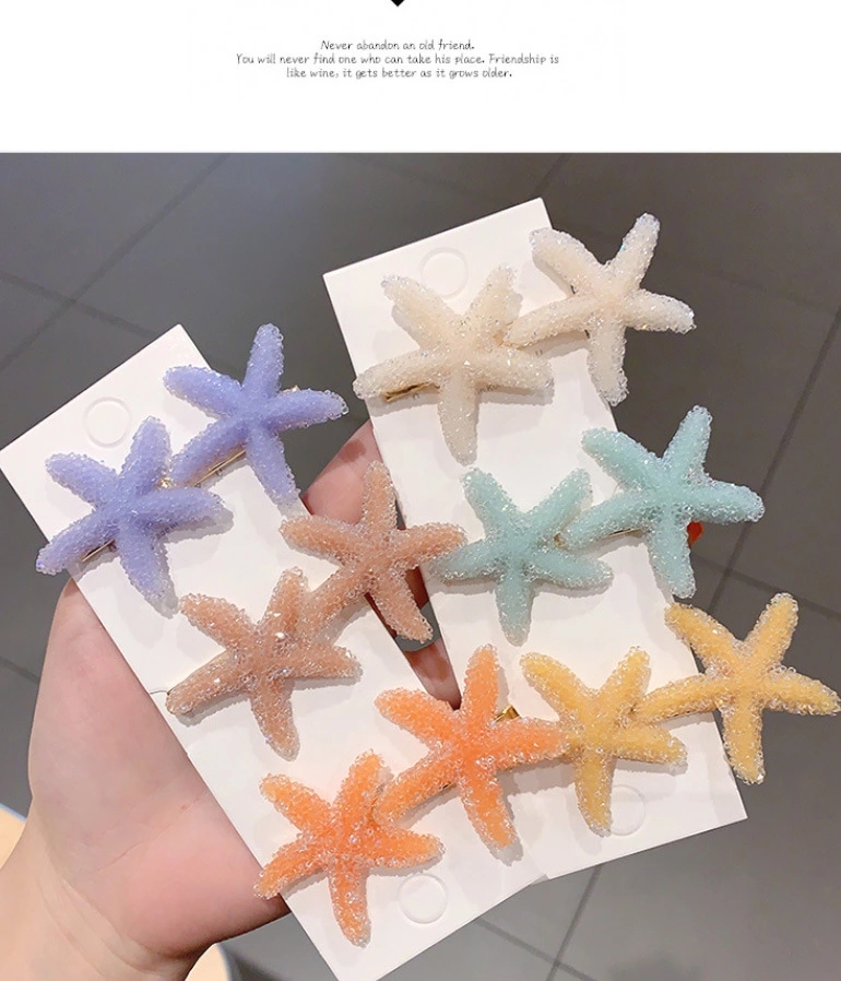2022 New style Hairpin Girl Korean Instagram cute student starfish hairpin Girl with duckbill clips on the side Item Picture