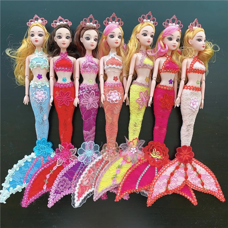 Luminous Mermaid 30 cm Educational toy, Mermaid doll, girl Playing house, street stall bestseller bjd full figure
