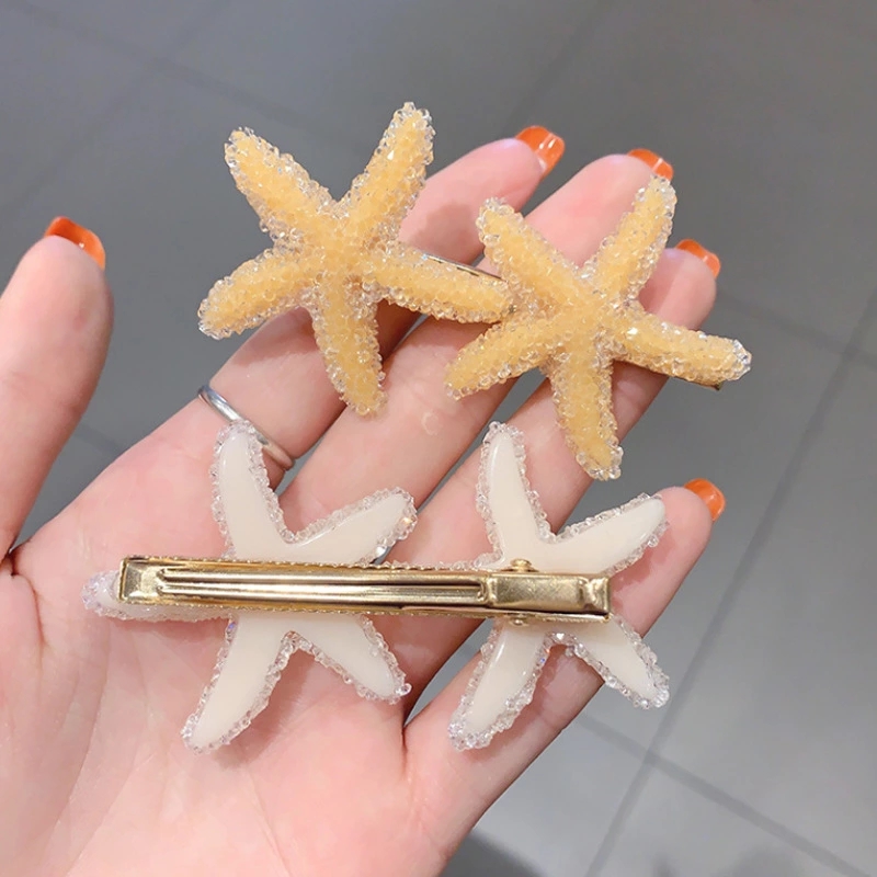 2022 New style Hairpin Girl Korean Instagram cute student starfish hairpin Girl with duckbill clips on the side details Picture
