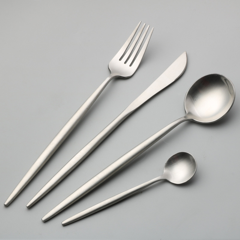 304 stainless steel Portuguese tableware, knife, fork and spoon, Western cuisine knife and fork set gift Item Picture