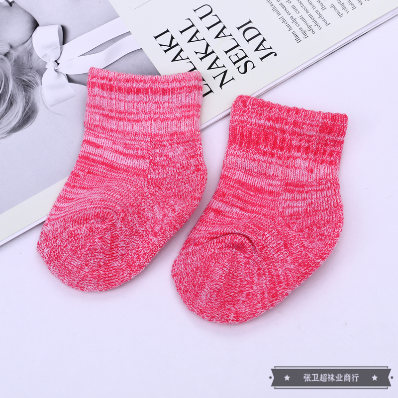 Soft, comfortable and breathable cotton mid-calf baby socks for infants and children aged 0-8, in multiple colors, suitable for both boys and girls Item Picture