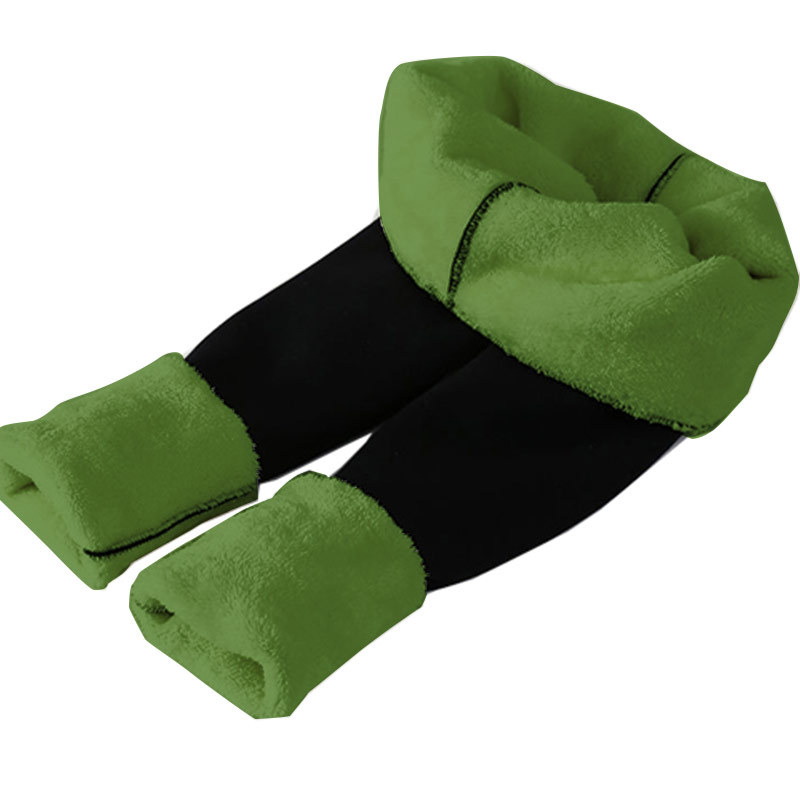 Super thick shea butter lamb fleece leggings, avocado moisturizing winter one-piece fleece thickened outer warm cotton pants Item Picture