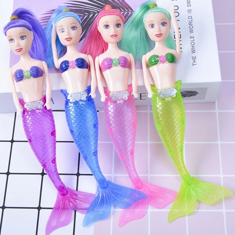 Luminous mermaid girl baby doll gift, simulated mermaid princess doll swimsuit tail children's toy details Picture