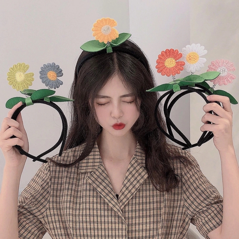 New ins super cute girl, three-dimensional sunflower hair band, a versatile Korean headband for women to go out and wash their faces full figure