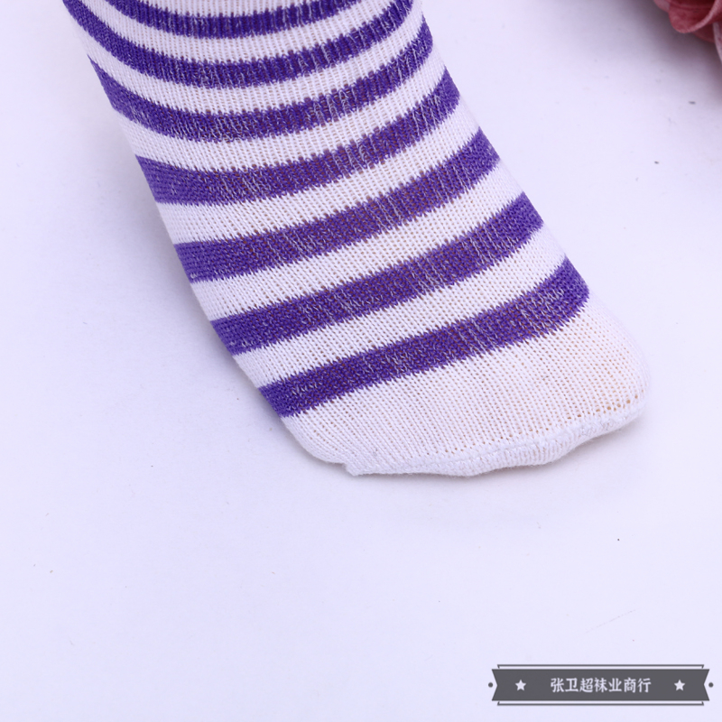Mixed-color striped patterned thin breathable short socks for spring and summer, breathable and comfortable short baby socks for boys and girls aged 0-8 Item Picture