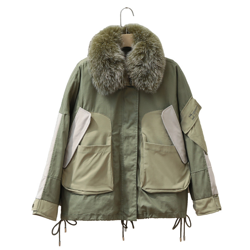 The 2019 new version of the fox fur collar down jacket for petite women with a detachable inner liner is a bestseller Item Picture