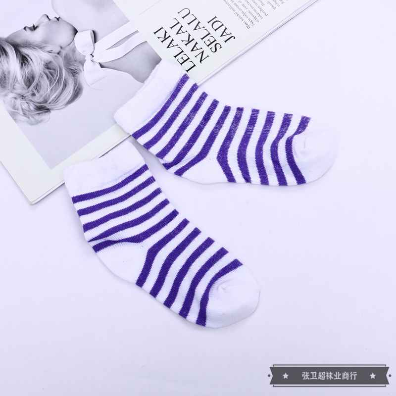 Mixed-color striped patterned thin breathable short socks for spring and summer, breathable and comfortable short baby socks for boys and girls aged 0-8 Specification image