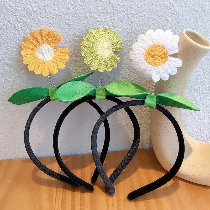 New ins super cute girl, three-dimensional sunflower hair band, a versatile Korean headband for women to go out and wash their faces details Picture