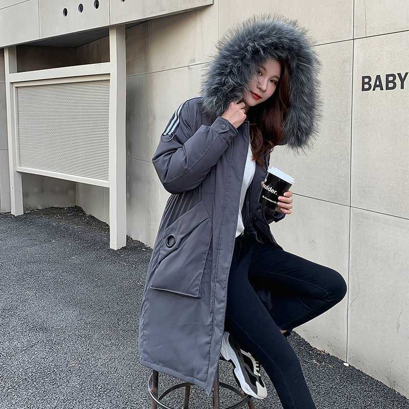 Pai Overcame cotton-padded women's mid-length, Dongdaemun Korean version loose 2019 winter new down cotton-padded jacket thickened coat Application Scenario