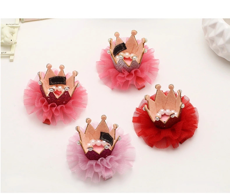 Children's hair accessories, princess crown headwear, Korean girls' hair clips, little girls' hair clips, side clips, two-yuan store supply wholesale Specification drawing