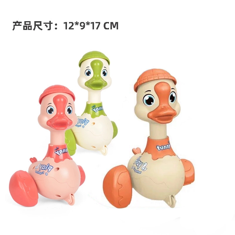 The novel press swing duck toy with inertial force sliding cartoon press for boys and children is selling well at the street stall Item Picture