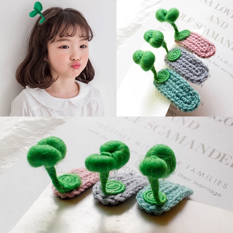 Cute little girl, children, grass hair clips, fruit hair clips, headwear, bangs at the back of the head, hair clips, hair accessories full figure
