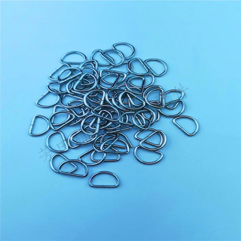 13 Inner diameter half-yuan white D-buckle semi-round buckle small decorative buckle Specification image