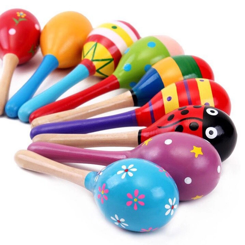 Kindergarten baby wooden sandhammer, infant and toddler early education music percussion toy sandball, children's orff instrument h full figure
