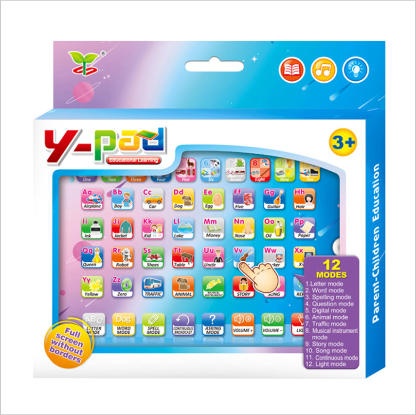 Children's intelligence early education learning machine, touch voice reading machine, English teaching story machine, enlightenment ABC toys full figure