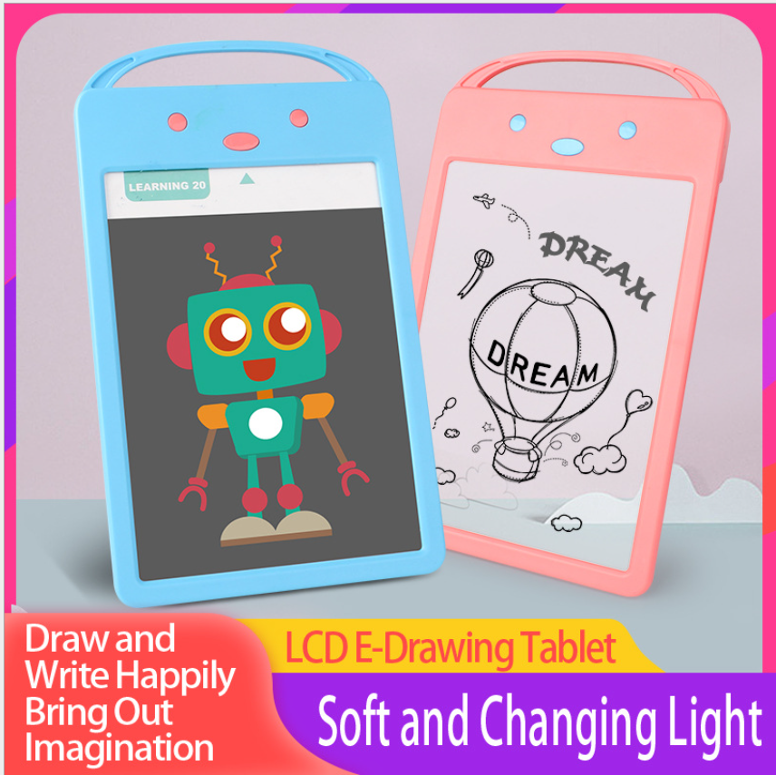 8.5-inch fluorescent writing board for children, drawing and handwriting board, LED lighting, music recording, color 6-pen 2610D Application Scenario