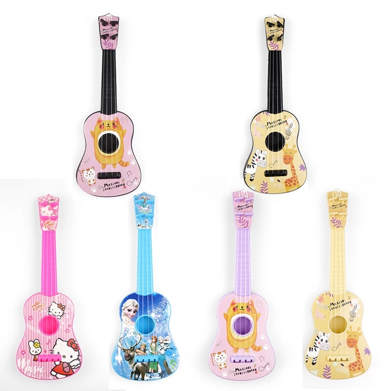 The new children's toy simulation cartoon ukulele, mini fruit guitar, early education and educational instruments are selling well at the street stall Item Picture